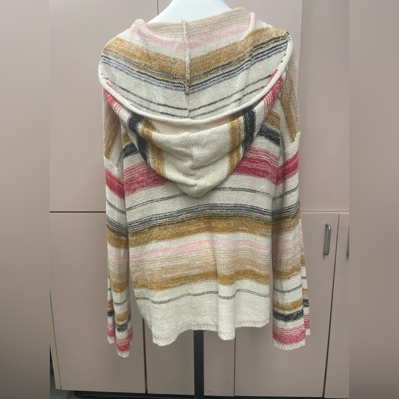 Billabong Baja Beach Hooded Sweater cotton, acrylic nylon blend pink tan size L - Picture 2 of 11
